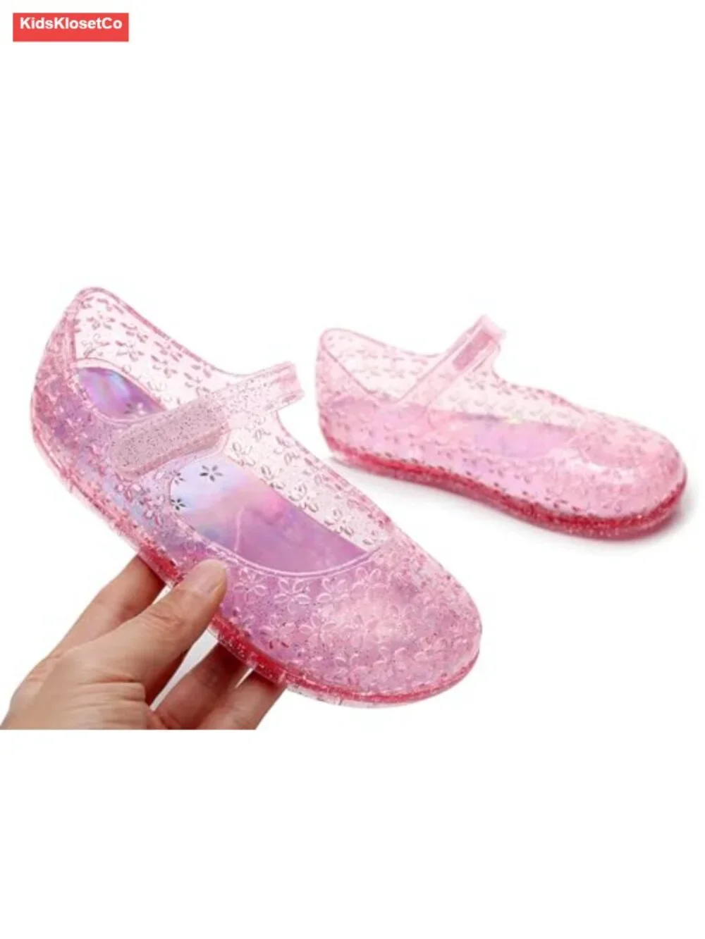 Toddler Girls Princess Dress Sandals Jelly Shoes Mary Jane Flats Hook Loop